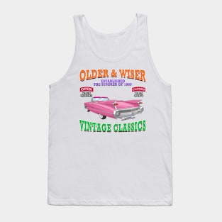 Older & Wiser Vintage Classics Hot Rod Garage Racing Novelty Gift Tank Top